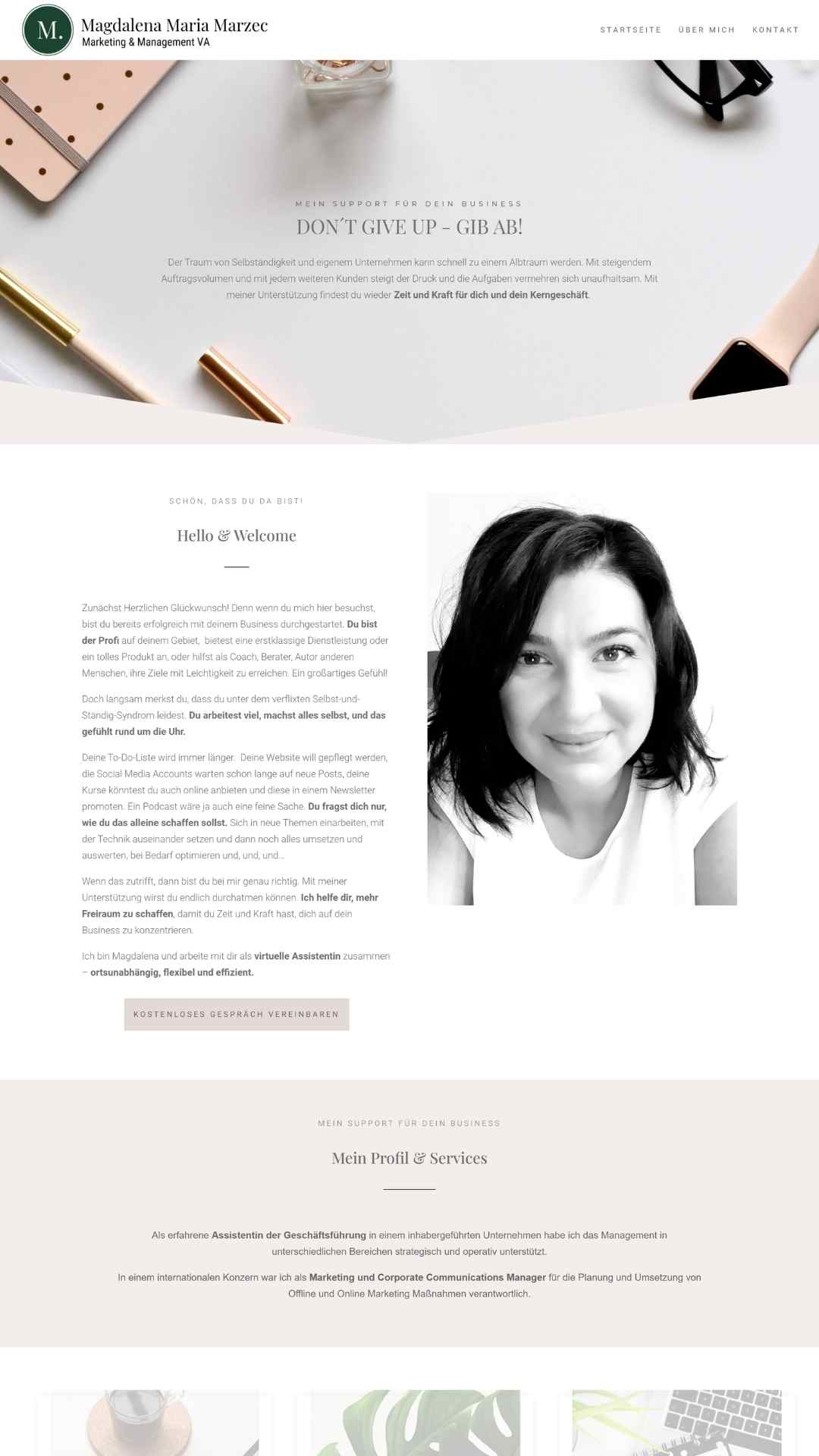 Website Virtuelle Assistentin Magdalena Maria Marzec Online Marketing